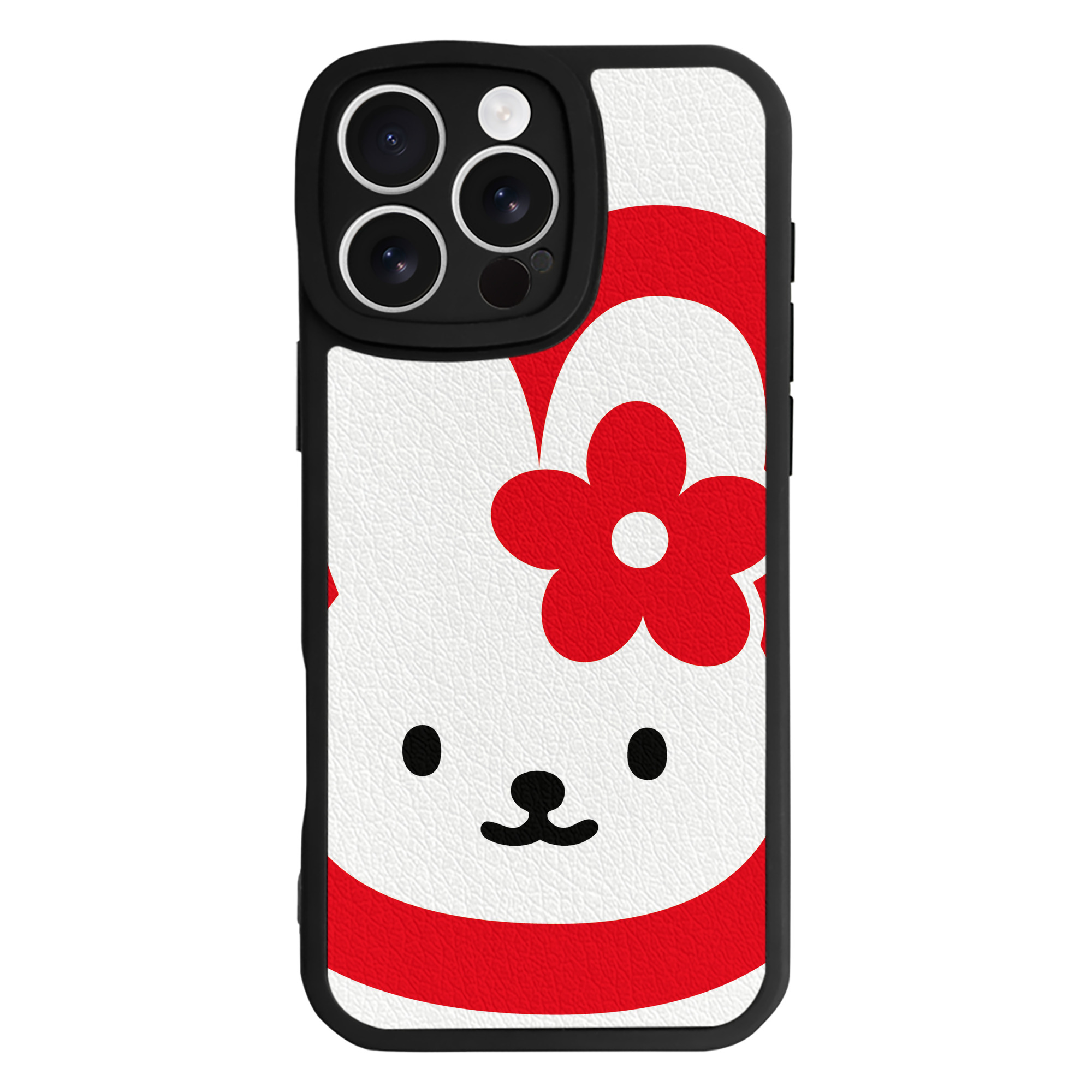 （画像用） Hello Kitty ハローキティ 【iPhone 16シリーズ対応】シリコンスマホケース（レザー調） 材質：シリコン